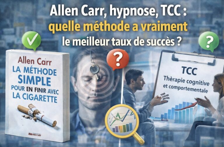 Allen Carr, hypnose, TCC : quelle méthode a vraiment le meilleur taux de succès ?